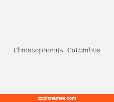 Christophorus Columbus